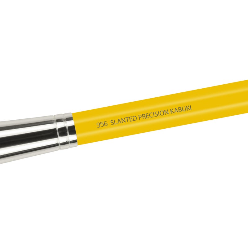 Bdellium Tools Professional Makeup Brush - Studio Series 956 Slanted Precision Kabuki - With Soft Synthetic Fibers, For Perfect Complexion (Yellow, 1pc) - Image 4